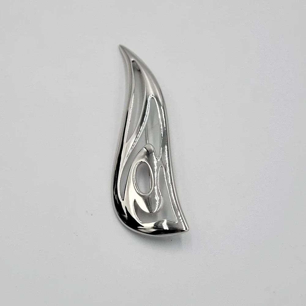 90's Monet Abstract‎ Lapel Pin Gold Tone Pinback Button Brooch 4